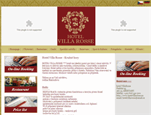 Tablet Screenshot of hotelvillarosse.eu